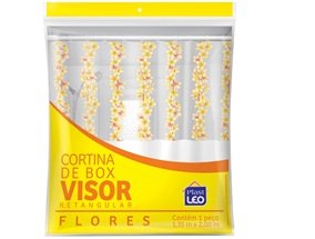 CORTINA BOX VINIL FLORES 1,35 X 2M PLAST LEO  PL620K