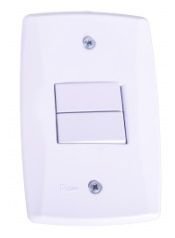 INTERRUPTOR 2 TECLAS SIMPLES MARMORE RADIAL 1808003