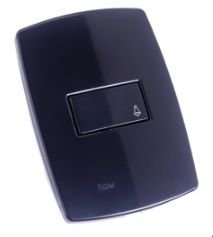 INTERRUPTOR 1 TECLA CAMPAINHA PEROLA NEGRA RADIAL