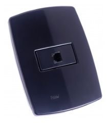 TOMADA TELEFONE RJ 11 PEROLA NEGRA RADIAL 1405001