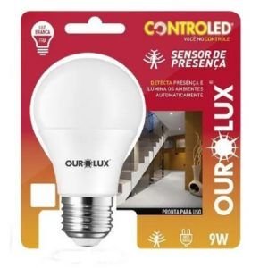 LAMPADA SENSOR LUMINOSIDADE 9W (6500K) CONTROLED  OUROLUX