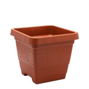 VASO QUADRADO GG 18 LTS TERRA COTA PLASMONT PM0360