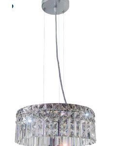 LUMINARIA PENDENTE MILANO CRISTAL RD 30XH11CM  6 LAMP.  LLUM