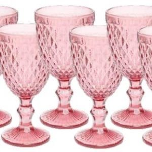 COPO DE VIDRO ESTRELA LILAS (JG C/6) SK20007 SAKES