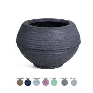 VASO BROMELIA MEDIO 35 X 30 PRETO UNIAO U3328P