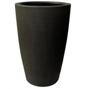 VASO CONICO TEXTURIZADO 29 X 40 PRETO UNIAO U3332P