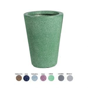 VASO CONICO TEXTURIZADO 29 X 40 VERDE UNIAO U3332V