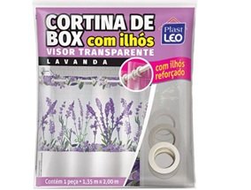 CORTINA BOX VINIL RETANG. LAVANDA C/ ILHOS PLASTLEO  640/B