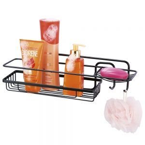 PORTA SHAMPOO RETANGULAR C/ SABONETEIRA BLACK ARTHI AR2516