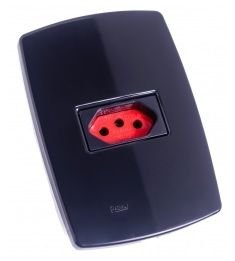 TOMADA 2P + T 20A VERM PEROLA NEGRA RADIAL 1804376
