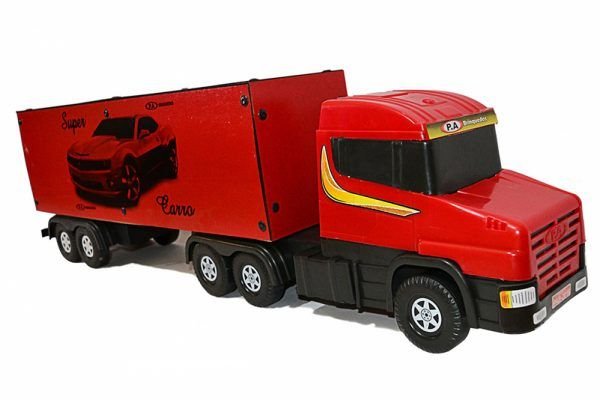 CARRETA BAU DE PLASTICO E MADEIRA 26 X 90 CM PA169