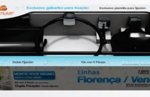 KIT 5 PECAS P/BANHEIRO CROMADO/PRETO VALEPLAST