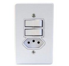 INTERRUPTOR 2 TECLAS PARAL. + TOMADA GELO  RADIAL  R807111