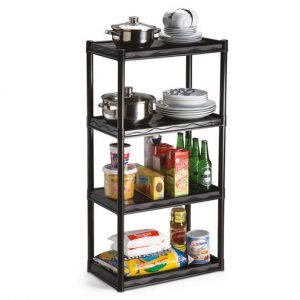 ESTANTE MULTIUSO 4 ANDARES  PRETA 55X33X1M  ARTH AR1842