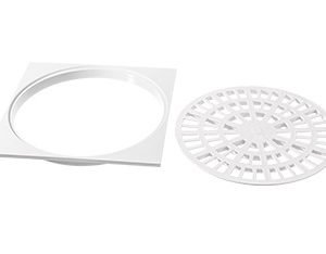 CONJUNTO GRELHA + PORTA GRELHA QUADRADA 250MM HERC H.1266