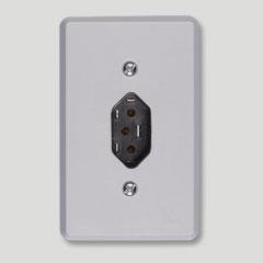 TOMADA EMBUTIR UNIVERSAL 10 A CZ   ILUMI I.13140
