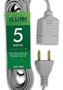EXTENSAO PROLONGADOR (RABICHO) 3 MT  CINZA  ILUMI  I.16810