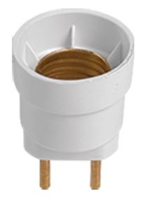 SOQUETE ADAP. C/ PLUG MACHO BRANCO ILUMI I.1703