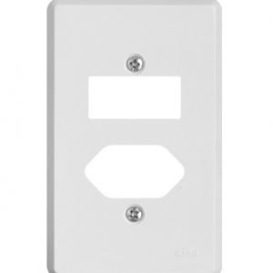 PLACA 4 X 2  P/ 1 INTERRP + TOMADA PRATIKA ILUMI I.19420