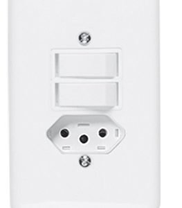 INTERR 2 TEC PARAL+ TOMADA BRANCA ILUMI I.20300