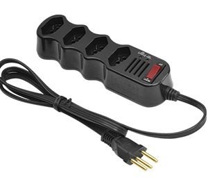 FILTRO DE LINHA COM 4 TOMADAS PRETO  ILUMI I.34013