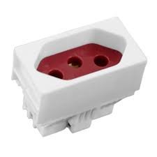 MODULO TOMADA 20A C/ TAMPA VERM.SLIM ILU I.81142