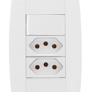 CONJ 1 INTERR. + 2 TOMADAS 10A  LEV  ILUMI  I.87203