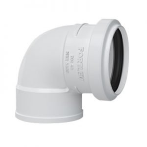 JOELHO 90  BRANCO C / ANEL 40MM   FORTLEV