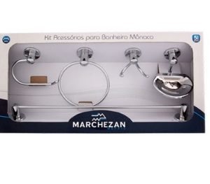 KIT ACESSORIOS P/ BANHEIRO  MONACO  MARCHEZAN   M46000