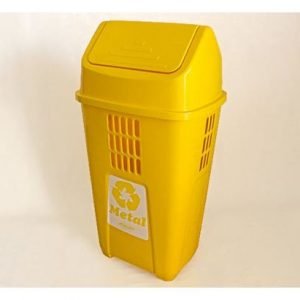 LIXEIRA PVC 50 LITROS  AMARELA  PLASVALE P.757AM