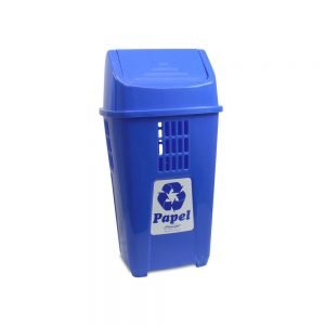 LIXEIRA PVC 50 LITROS AZUL PLASVALE P.757AZ