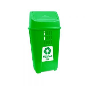 LIXEIRA PVC 50 LITROS  VERDE  PLASVALE P.757VD
