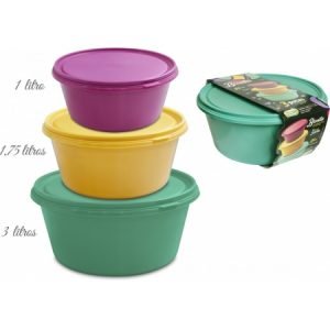 KIT 3 POTES BIOVITA  (1LT / 1,75 LT / 3LT)   PLASVALE PV1411