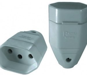 PINO FEMEA 2P + T   CINZA  (10A)   RADIAL   1501132