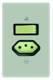 INTERRUPTOR 1 TECLA C/TOMADA  CINZA PRATA  RADIAL 1801121