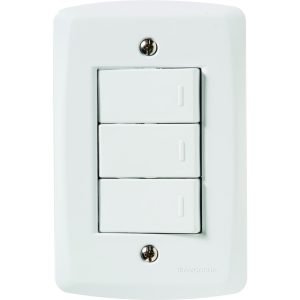 CJ 3 INTERRUPTORES PARALELOS 10A/250V LUX2 TRAMONTINA 145078