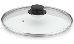 TAMPA DE VIDRO  28CM  C/ POMEL  PRETO  MULTIFLON    M36028