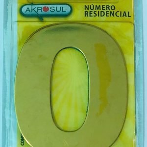 NUMERO RESIDENCIAL 125MM  DOURADO   1    AKROSUL     NA66826