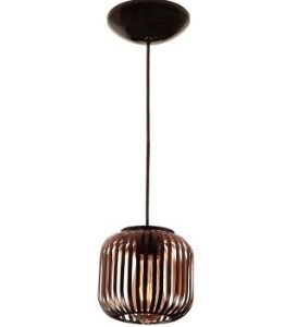 LUMINARIA PENDENTE   ROMA   15X16CM  BRONZE   PS PLAST