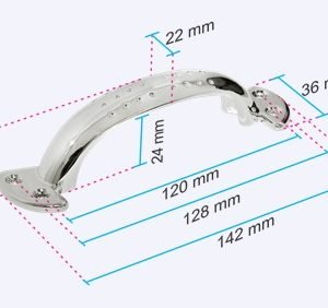 PUXADOR ZAMAC DZ 28 ALCA NOBRE COMP. 142MM CROMADO AKROSUL