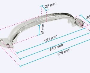 PUXADOR ZAMAC DZ 60 ALCA NOBRE COMP. 175MM CROMADO AKROSUL