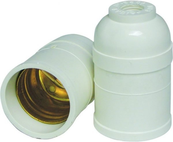 SOQUETE/SUPORTE PARA LUSTRE BRANCO RADIAL 1201003