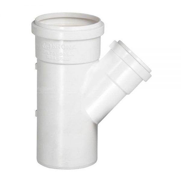 TEE REDUCAO ESGOTO  75 X 50MM  FORTLEV F.67551