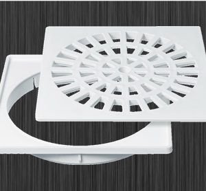 CONJUNTO GRELHA + PORTA GRELHA 150MM  BRANCA  HERC H.2295