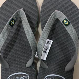 SANDALIA CIA BEACH   BRASIL  33/34   CINZA   WK01