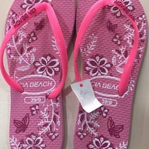 SANDALIA CIA BEACH  FLORES ROSA   39/40    WK06