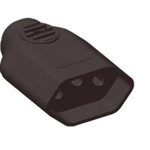 PINO FEMEA BIPOLAR 2P+T  20A  PRETO ILUM I.1423