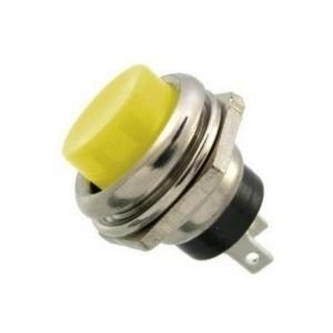 CHAVE PUSH BUTTON NA 3A 125V AMARELO UNISAT