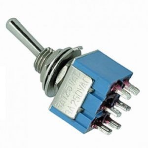 CHAVE ALAVANCA ON/OFF 3A/250V AC 2P 6 TERMINAIS UNISAT