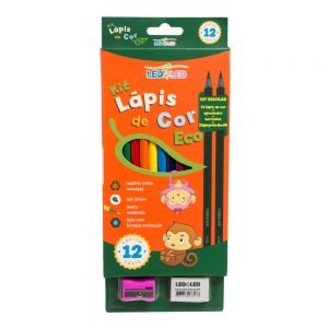 KIT ESCOLAR ECOLOGICO C/4 UNI 12 CORES LEOELEO 4317
